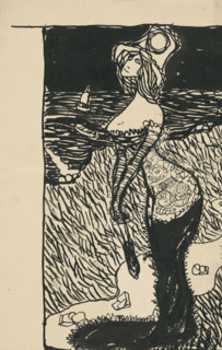 Caricature of women's fashion, 1908-1912.