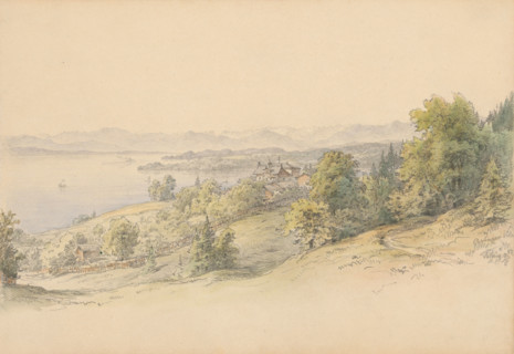 View of the Beringer villa with a panorama of the countryside, 1882.