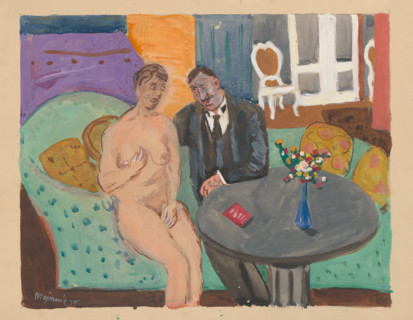 On the sofa, 1935.