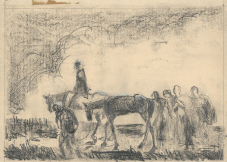 Study for the Lithograph Refugees, 1944.