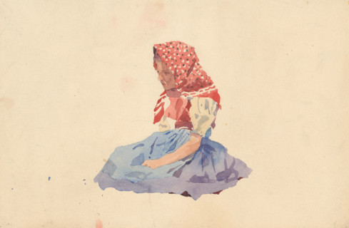 Seated Little Girl, after 1900.