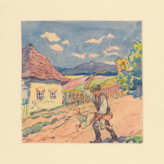 9.- Payment for painting a whitewashed cottage, 1932. Additional Info: Illustrations for the book -