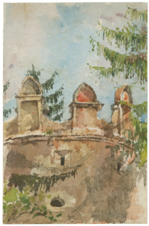 Tower of the manor house in Strazky, 1880/1890.