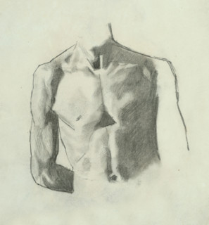 Bust of a man - study, around 1890.