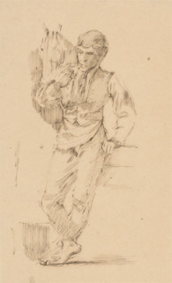 Study of a Smoking Coachman, 1890-1900.