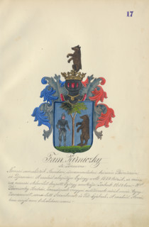 Coat of arms of the Parnicka family, 1904.   Additional Info: Adolf Medzihradsky's manuscript album