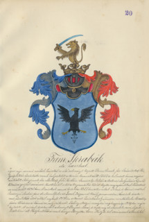 Coat of arms of the skrabak family, 1904-1910.   Additional Info: Adolf Medzihradsky's manuscript