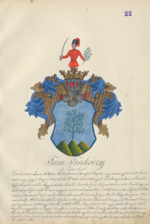 Coat of arms of the Trnkoczy family, 1904-1910.   Additional Info: Adolf Medzihradsky's manuscript