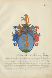 Coat of arms of the Torok-Turcsek family, 1904-1910.   Additional Info: Adolf Medzihradsky's