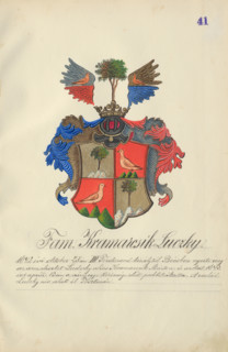 Coat of arms of the Kramarcikova Lucka family, 1904-1910.   Additional Info: Adolf Medzihradsky's
