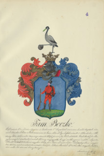 Coat of arms of the Bocz family, 1904.   Additional Info: Adolf Medzihradsky's manuscript album