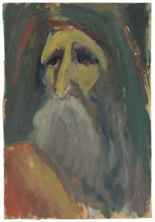 Old man's head with a beard, 1940/1944.