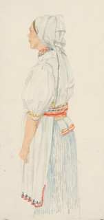 Study of a Slovak woman, 1910-1920.