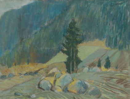 Mountain stream among boulders, 1925-1932.