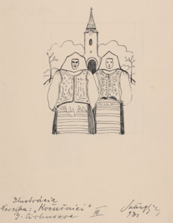 Costume studies, 1931.   Additional Info: Illustrations for the book - Jolana Cirbusova. Silent
