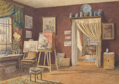 View of the artist's studio, 1891.