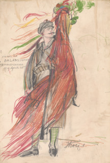 Portrait of Jozef Balaz as a Communard, 1919.