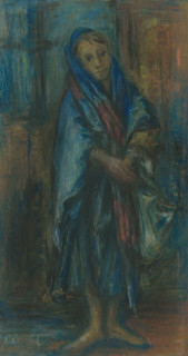 Girl with a backpack.