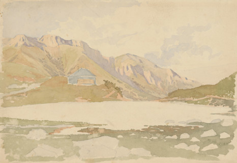 Kezmarska cottage above Belianské Tatras, 1875-1880.