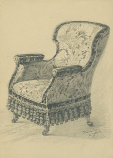 Study of an armchair, 1931.