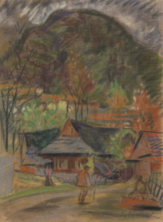 In the village, around 1933.