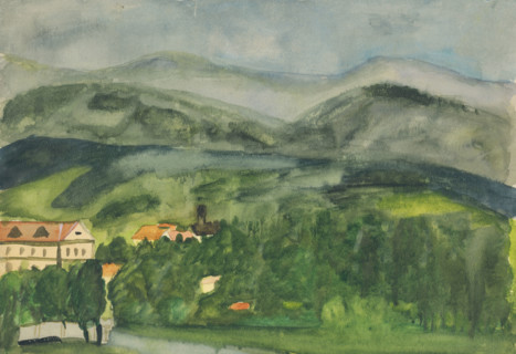 Landscape with houses, 1940-1944.
