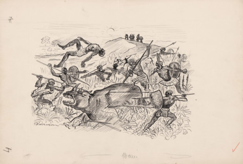 Stories in the wilderness - 5, 1939-1940.   Additional Info: Illustrations for the book - Ludo