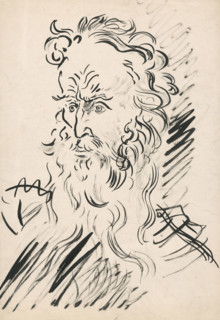 Old man's head, 1940 onwards.