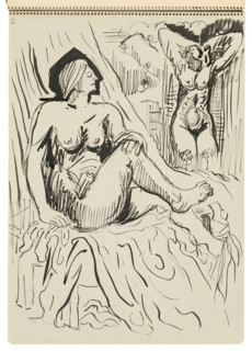 Sketchbook 22 Two Female Nudes, 1st half 20th century.
