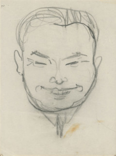 Sketchbook 3 Smiling face (sketch), 1st half 20th century.