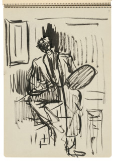 Sketchbook 22 Seated Self-Portrait with Palette, 1st half 20th century.