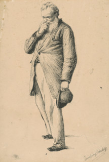 Study of a standing old man I., 1885-1890.