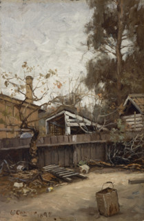 A California Back Yard, 1894. Creator: Charles Conner.