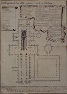 An Ichnographical Plan of the Cathedral Church of Salisbury, 1720-1780.  Creator: Unknown.