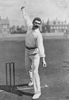 Portrait of the cricketer Tom Richardson, 1896. Creator: Hawkins & Co.