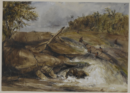 View of a cataract, Karamata, 1842-43. Creator: Edward Alfred Goodall.
