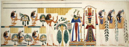 Egyptian tomb wall, between 1826 and 1838. Creator: Unknown.