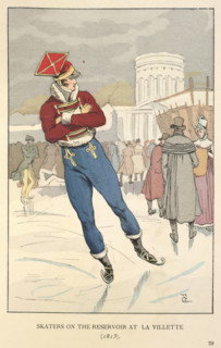 Skating at La Villete, 1898.  Creator: Unknown.