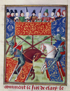 French knights jousting, 1470-1475.  Creator: Unknown.
