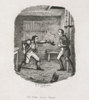 Old Orlick means murder - Great Expectations, 1885. Creator: Frederick William Pailthorpe.