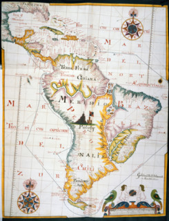 Map of the West Indies and South America, 1683.  Creator: William Hack.