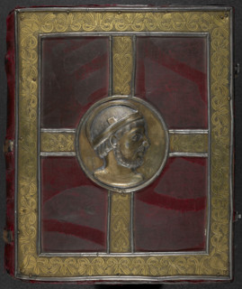 In the centre, a silver gilt medallion, probably representing the Emperor Lothaire...9th cent. Creator: Unknown.