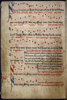 'Sumer is icumen in', mid 13th century.  Creator: Unknown.