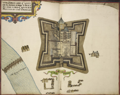 The Forte and Castel of Charlemout [sic], built by the Lord Cawfield..., 1624.  Creator: Unknown.