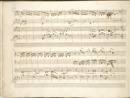 Mozart's String Quartet in D, 1789.  Creator: Mozart.
