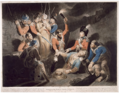 Finding of the Body of Tippoo Sultan..., 1799, (1800).  Creator: Samuel William Reynolds.