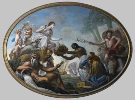 The East offering its riches to Britannia, 1778. Creator: Spiridione Roma.