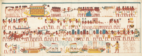 Great Funeral Procession of a Royal Scribe at Thebes, 1837. Creator: Unknown.