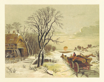 Wagon-load of logs, 1853. Creator: Unknown.