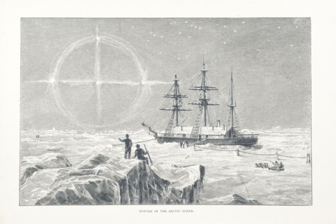 Winter in the Arctic Ocean, 1882.  Creators: Walter William May, Edward Whymper.